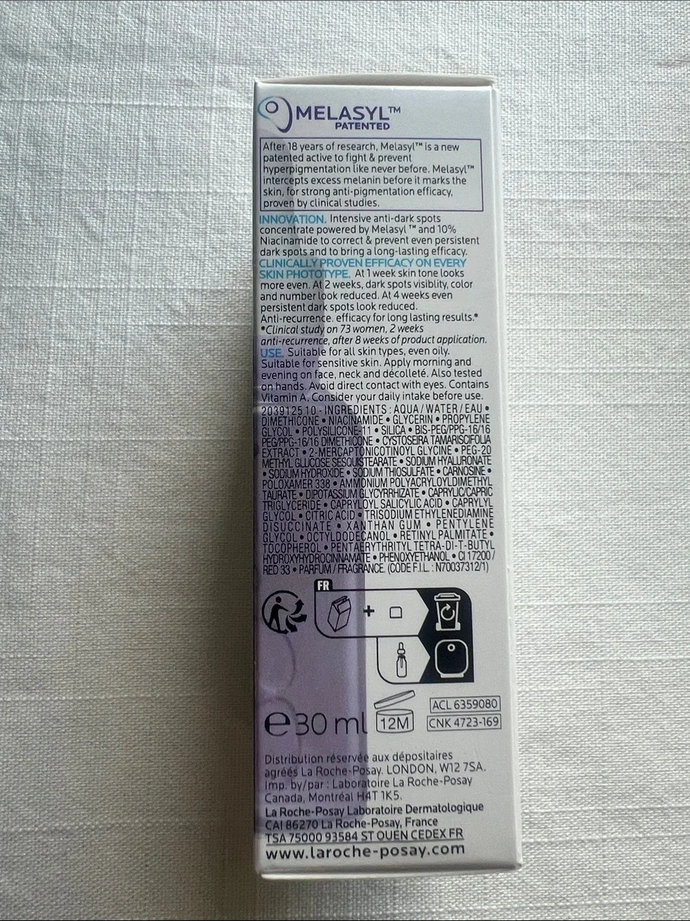 La Roche-Posay Mela B3 Serum - White & Purple Packaging exp 12/2028